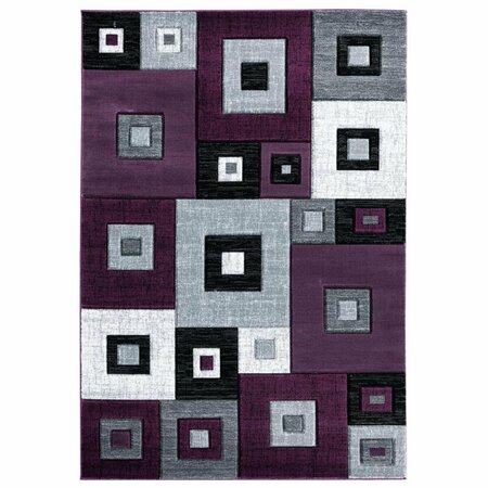 UNITED WEAVERS OF AMERICA 1 ft. 10 in. x 2 ft. 8 in. Bristol Cicero Plum Rectangle Accent Rug 2050 10282 24